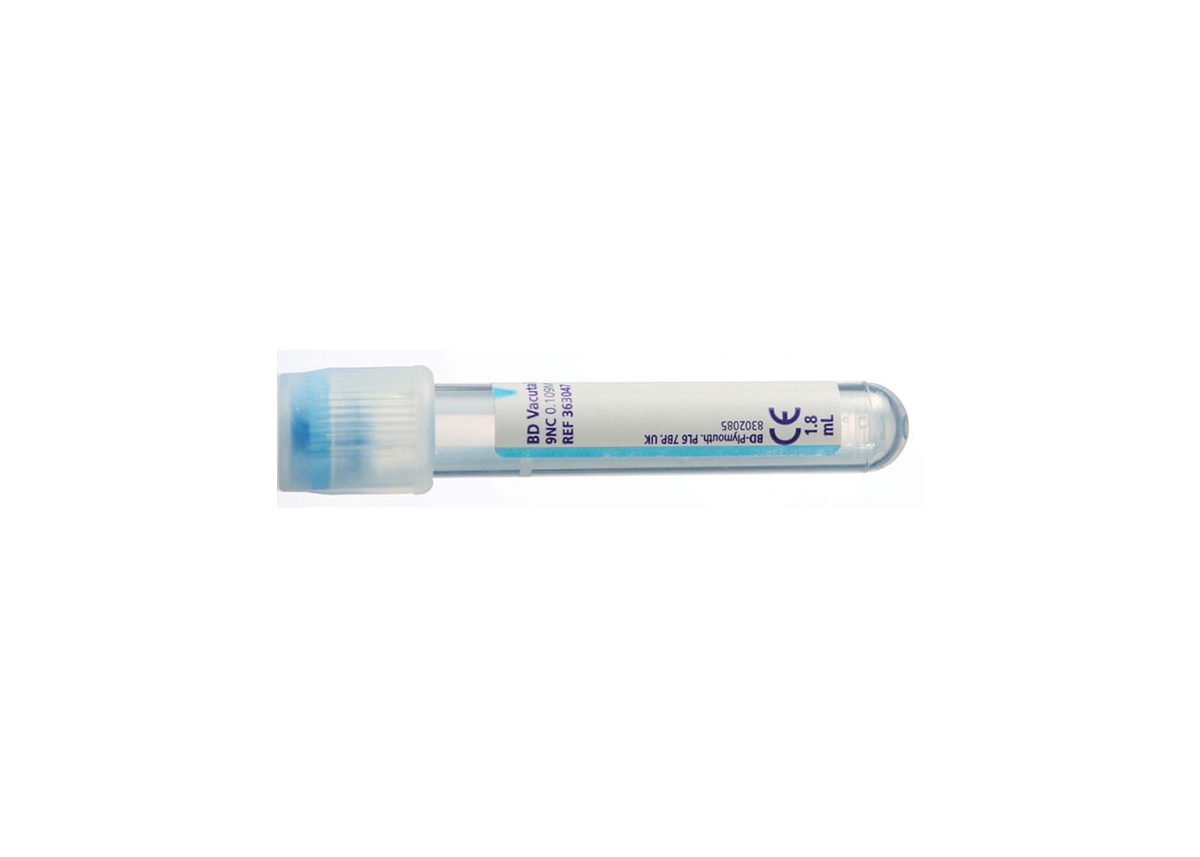 HEMOGARD PLASTIC CITRATE TUBE 1,8 ML